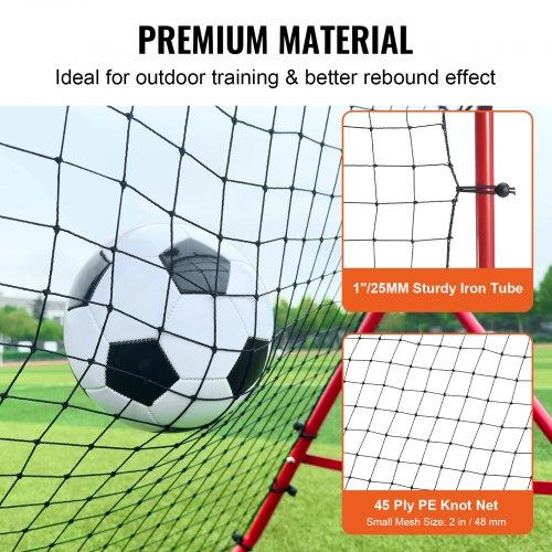 Fodbold Rebound Net, 99,1x99,1 cm, Bærbar, Træningsudstyr