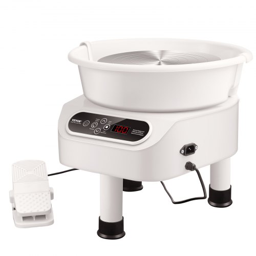 Drejeskive 27,9 cm Hvid, fodpedal, touchskærm, keramik