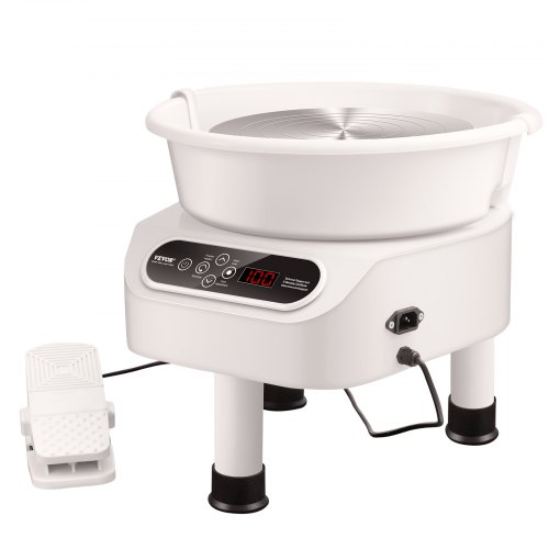 Drejeskive 27,9 cm Hvid, fodpedal, touchskærm, keramik