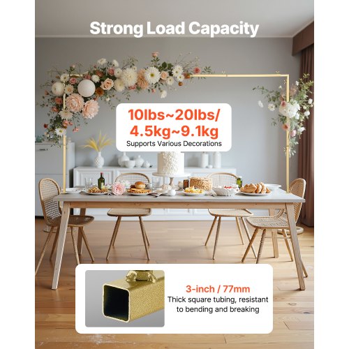 Bordbue Stativ, Justerbar 33–106,7×71,1–249 cm, Guld, Metal