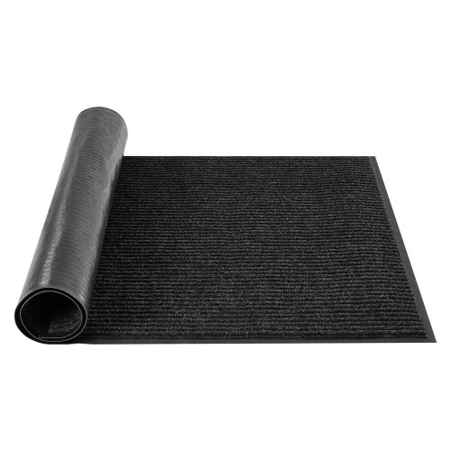 Dørmåtte, 243,8x121,9 cm, grå, PVC-bagside