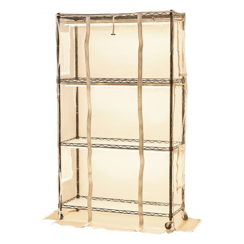 Indendørs drivhus, 4-etagers plantehylde med vækstlys, 90x35x150 cm, metal Indendørs drivhus, 4-etagers plantehylde med vækstlys, 90x35x150 cm, metal
