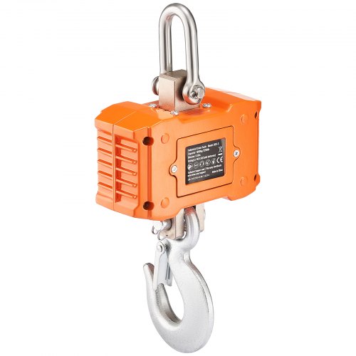 Kranscale, 27,7x13,1x7,7 cm, Orange, Støbt aluminium
