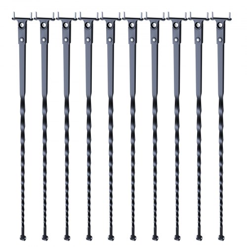 Trappebalustre, 111,8x1,3 cm, Sort, Galvaniseret stål