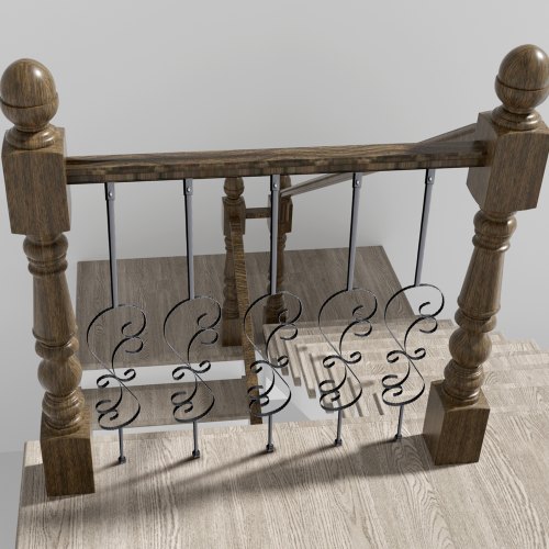 Trappebalustre, 185x20x1118 mm, Sort, Galvaniseret stål