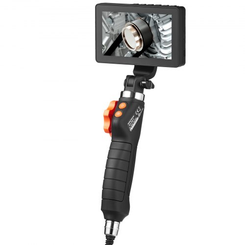 Borescope-kamera, artikulerende endoskop 6,4 mm linse 5" skærm, 1,5 m, inspektionsværktøj