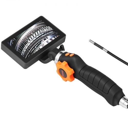Borescope-kamera, artikulerende endoskop 6,4 mm linse 5" skærm, 1,5 m, inspektionsværktøj