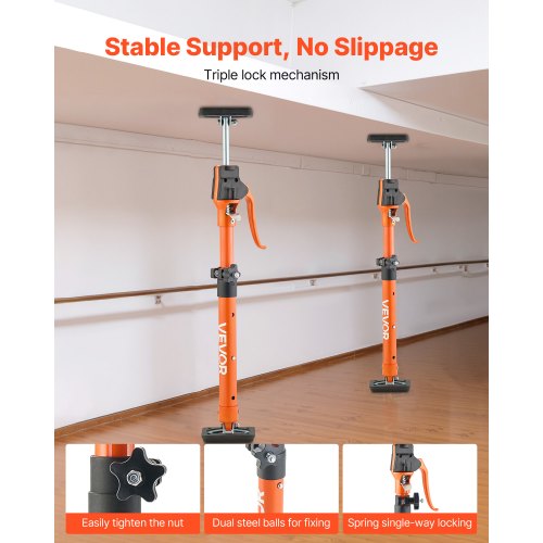Støttestang, teleskopisk justerbar 48x7,5x16 cm stål, 2-pak