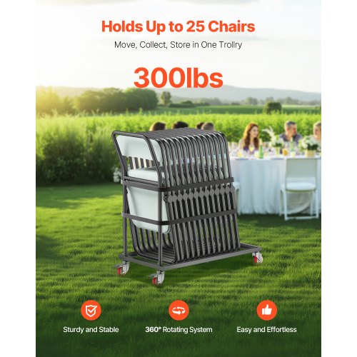 Sammenklappelig stolerack, 108x53.5x108 cm, Sort, Metalopbevaring