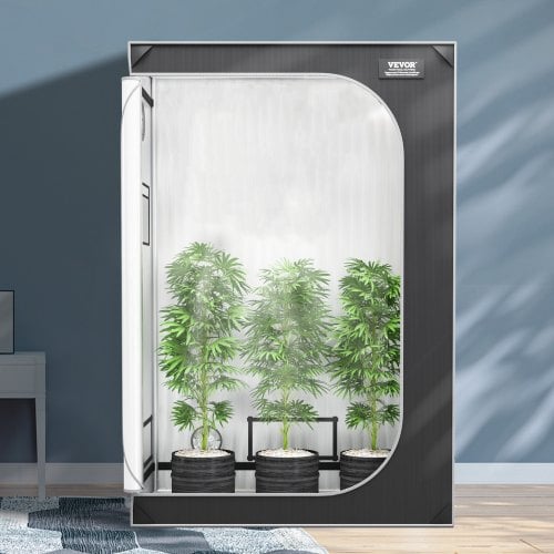 Væksttelt, 122x61x183 cm, Sort, Hydroponisk indendørs planteopdræt