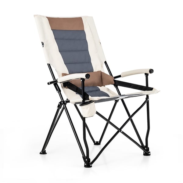 Sammenklappelig campingstol, 64×72×102 cm, Brun, Hvid , Star