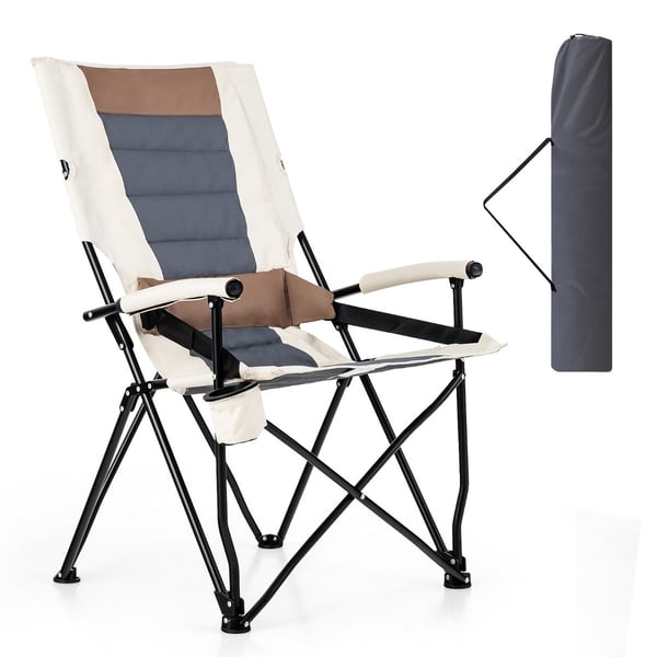 Sammenklappelig campingstol, 64×72×102 cm, Brun, Hvid , Star