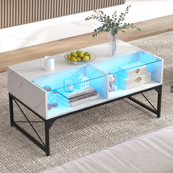 Centrebord, 105x55x50 cm, Hvid/Sort , Star
