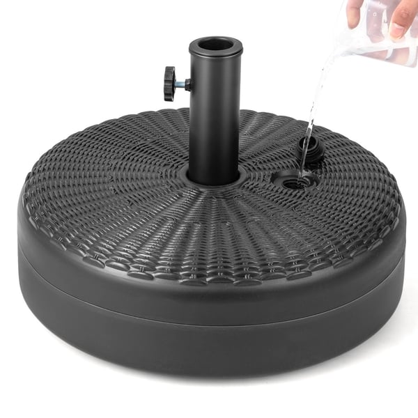 Parasolbase, 18x12, Sort - materiale: HDPE, metal , Star