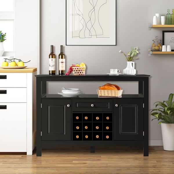 Køkken Opbevaringsskab, 116x40x82 cm, Sort , Star