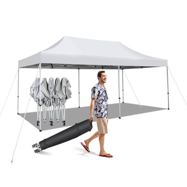 Pop-Up telthal, 600x300x300/315/330 cm, Hvid , Star
