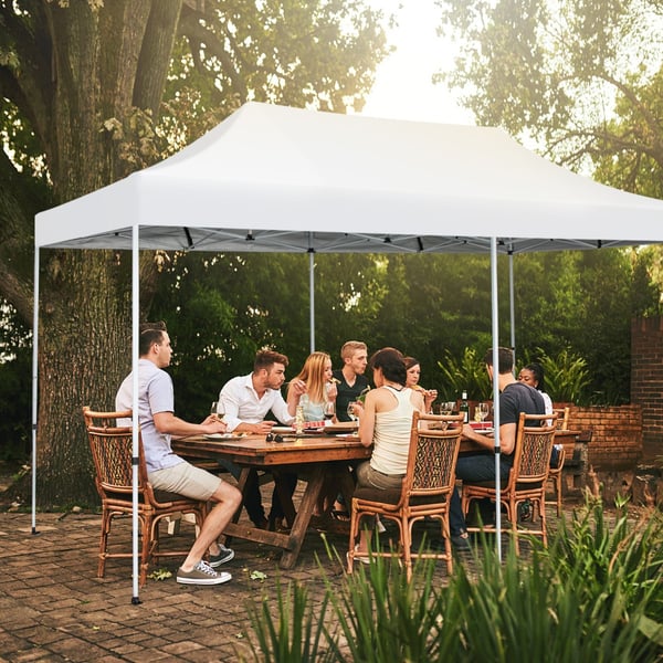 Pop-Up telthal, 600x300x300/315/330 cm, Hvid , Star