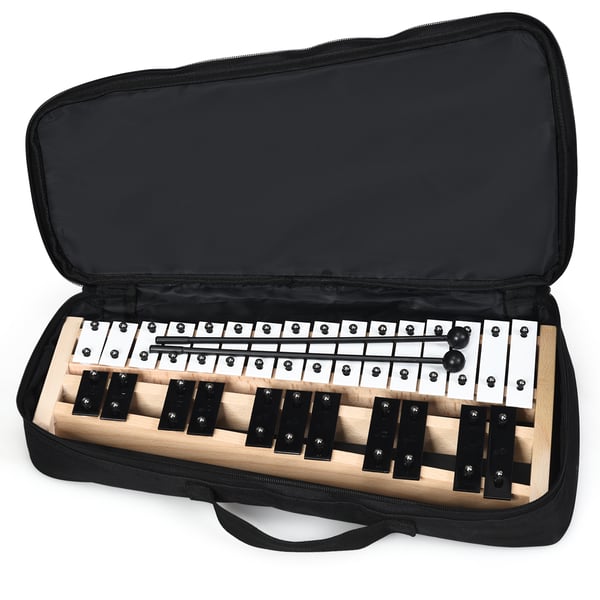Glockenspiel Xylofon, 43x24x4 cm, Sort Hvid , Star
