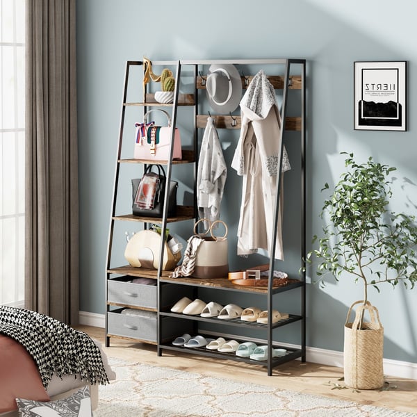 Åben Garderobe, 122x40x180 cm, Rustikt Brun , Star