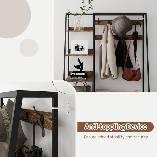 Åben Garderobe, 122x40x180 cm, Rustikt Brun , Star