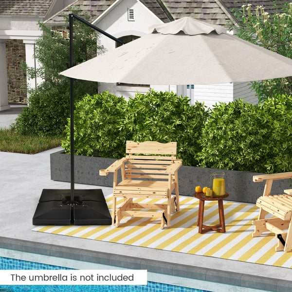 Patioparasolijalusta, 51×51×13 cmtuumaa, Musta , Star