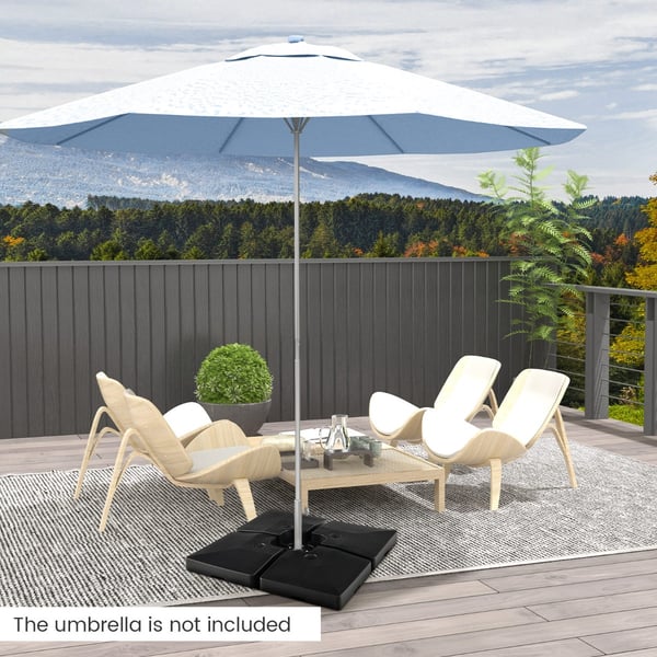Patioparasolijalusta, 51×51×13 cmtuumaa, Musta , Star