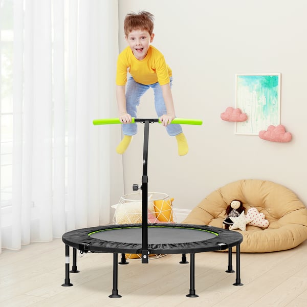 Mini trampolin, 110x110x99-126 cm, Grøn , Star