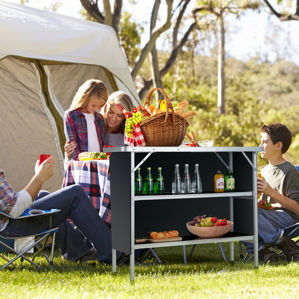 Campingbord, 110x38x88 cm, Sort , Star