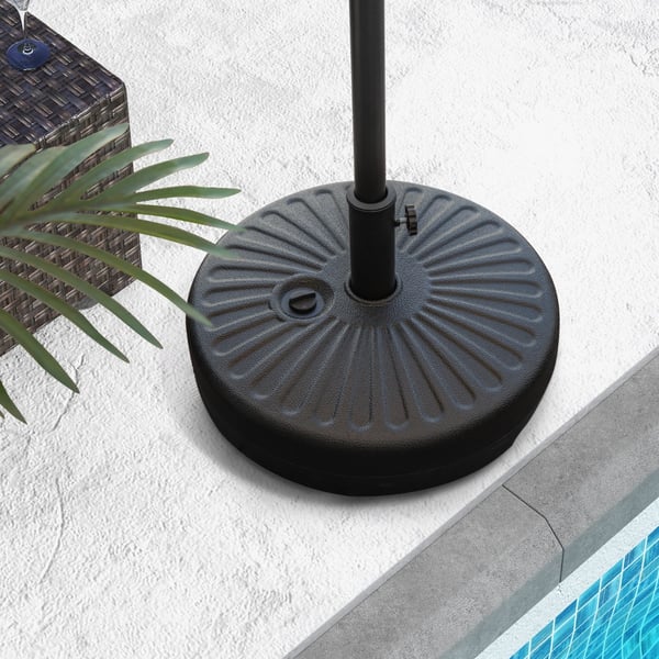Parasolbase, 20x12, Sort - materiale: hdpe, metal , Star