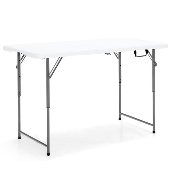 Campingbord, 120x60x48.5/62/74.5 cm, Hvid , Star