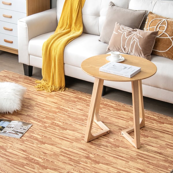 Lattiamatot, 12 kpl puukuvioisia vaahtomuovilattiamattoja reunuksilla, 61×61×1 cm, ruskea , Star