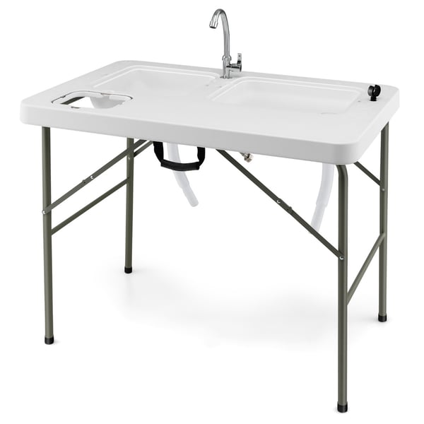 Sammenklappelig fiskefileteringsstation, 101,5x65,5x107,5 cm, hvid , Star