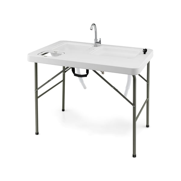 Sammenklappelig fiskefileteringsstation, 101,5x65,5x107,5 cm, hvid , Star