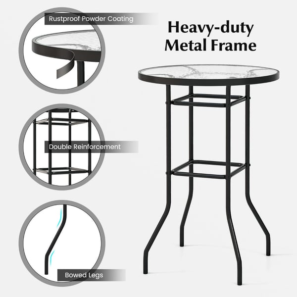Patio Bar Table, 69×69×97 cm, Musta , Star