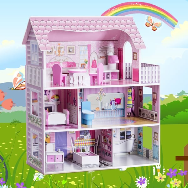 Dukkehus, 61x26.5x71 cm, Pink , Star