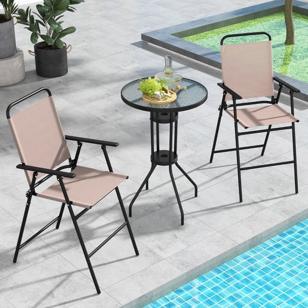 Ulkoilma Bistro -sarja, 61×61×91 cm, 53×69×112 cm, Beige , Star
