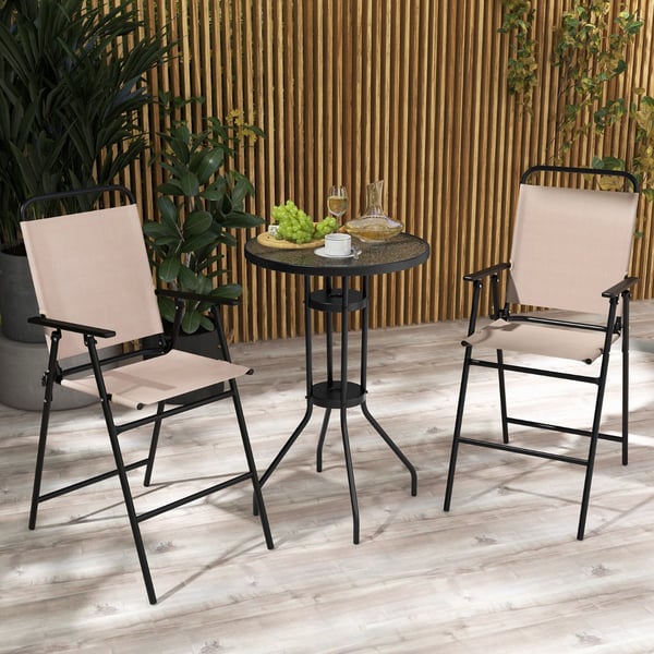 Ulkoilma Bistro -sarja, 61×61×91 cm, 53×69×112 cm, Beige , Star