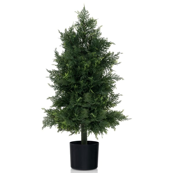 Kunstig Cedertopiartræ, 80 cm, Grøn og Sort , Star