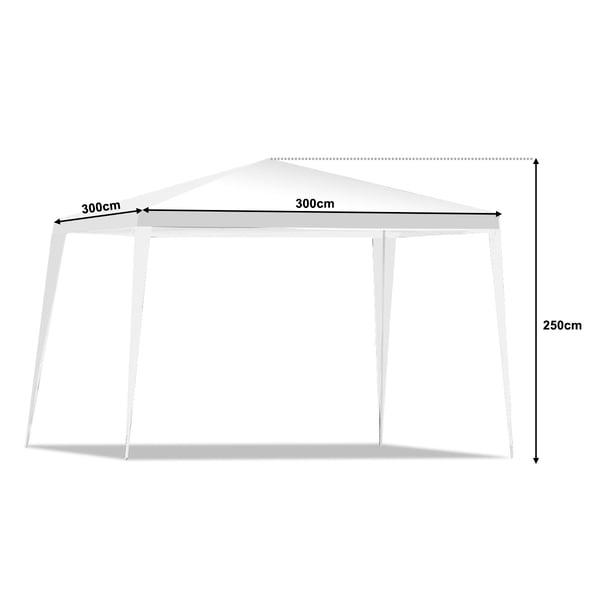 Udendørs teltpavillon, 300x300x255 cm, Hvid , Star