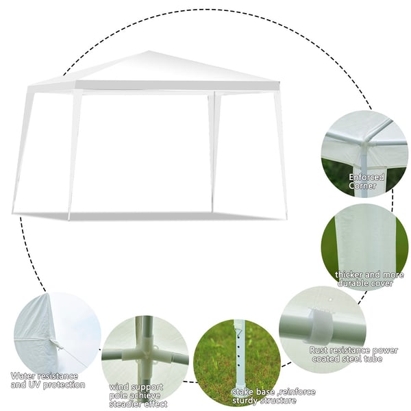 Udendørs teltpavillon, 300x300x255 cm, Hvid , Star