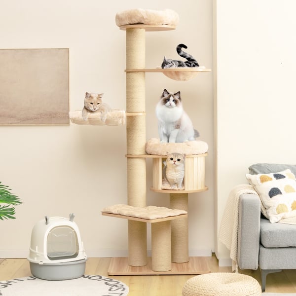 Kissan puu, 75x56x191 cm, Beige , Star