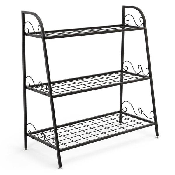 Metallinen kasvienjalusta, 81x35x82 cm, Musta , Star