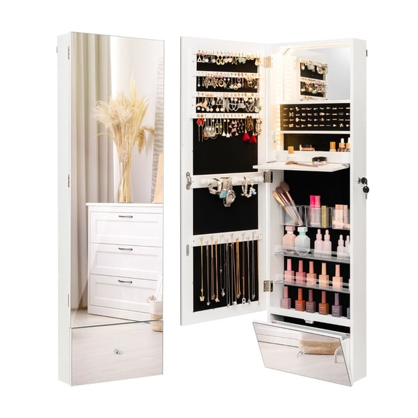 Smykkeskab Organizer, 120x37x11 cm, Hvid , Star