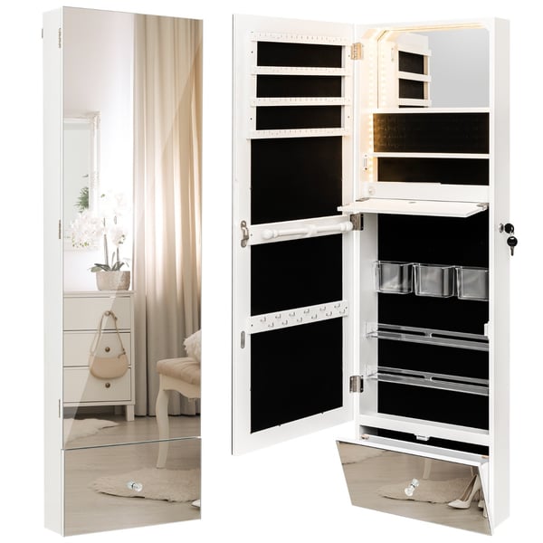 Smykkeskab Organizer, 120x37x11 cm, Hvid , Star