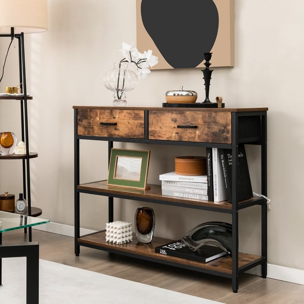Konsolbord, 100x30x80 cm, Rustikt Brun , Star