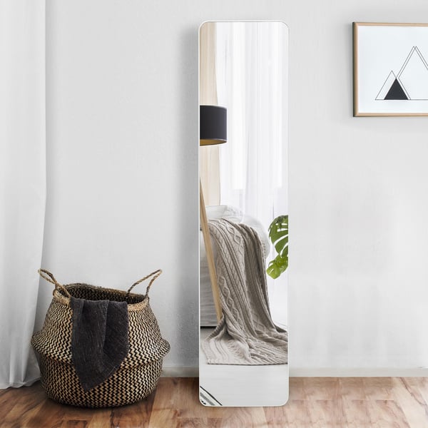 Gulvspejl, 160x37 cm, Hvid , Star