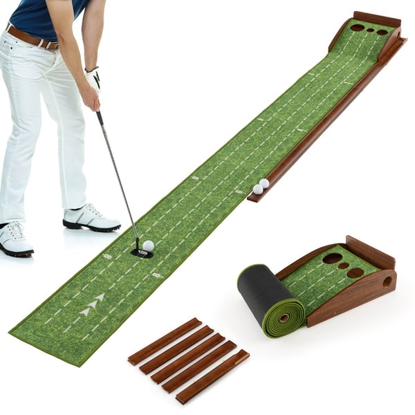 Golf Puttning Matta, 25×3×1 cm, Brun Grön , Star