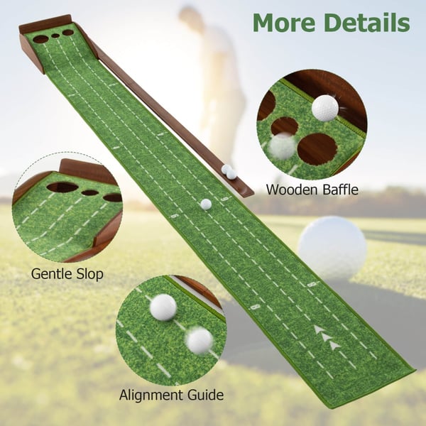 Golf Putting Mat, 25×3×1 cm, Brun Grøn , Star