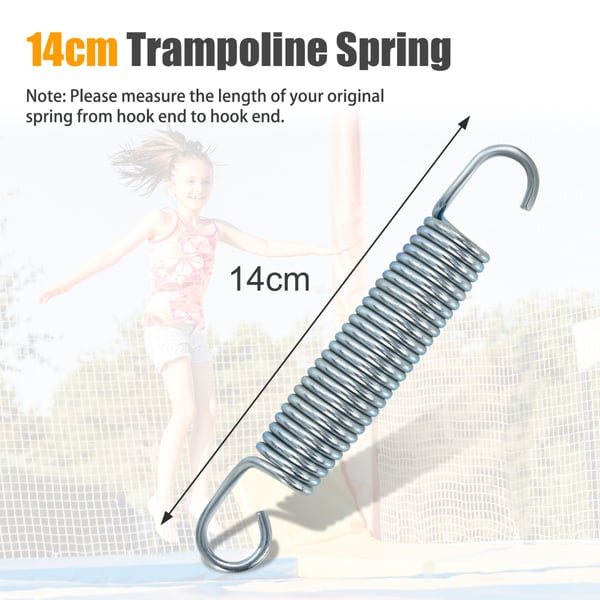 Trampolinfjedre, 20 Pakke 14cm Heavy Duty Trampolinfjedre med T-Krog Trækværktøj, Sølv , Star