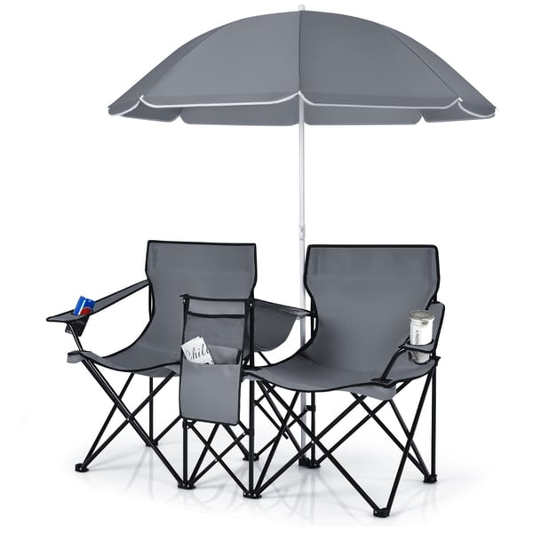 Sammenklappelig picnicstol, 160×56×118 cm, Grå/Blå , Star